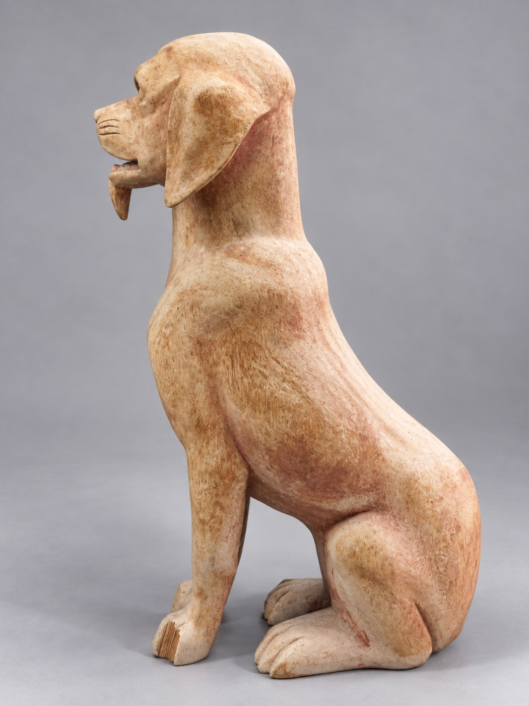 Ahşap El Oyması Köpek Figürü
