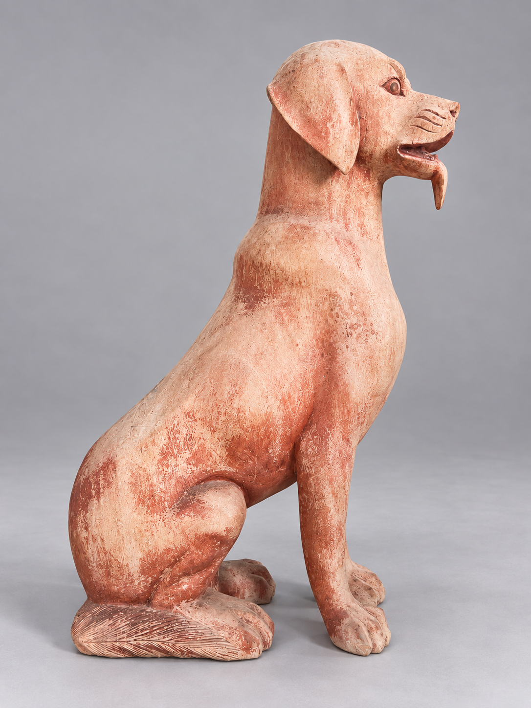 Ahşap El Oyması Köpek Figürü